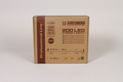 200 MaxiLED warm white string lights 20m