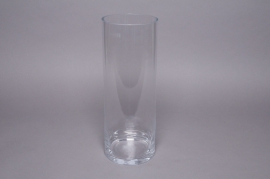 A000PQ Vase en verre cylindre D12cm H30cm