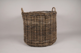 A001AG Natural rattan basket planter D65cm H55cm