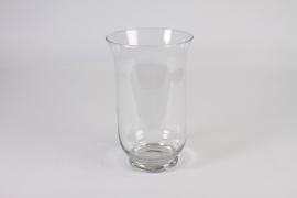 A001CV Clear glass candle jar D15cm H24.5cm