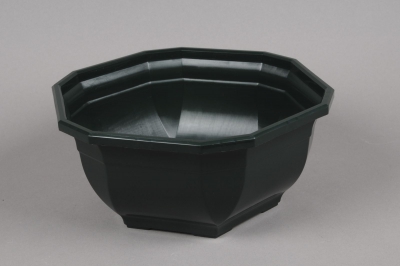 A001H7 Coupe en plastique vert fonc� D32 H13cm