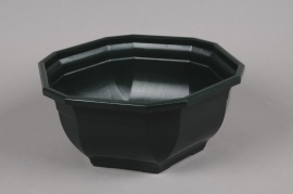 A001H7 Dark green plastic bowl D32cm H13cm