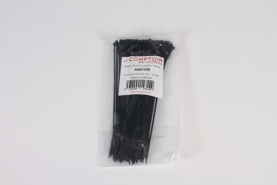 A001KB Sachet de 100 serre-c�bles noirs 20.3cm