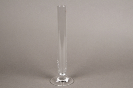 A001SH Glass single flower vase D3cm H25cm