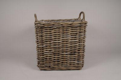 A002AG Cache-pot panier en kubu naturel 64x64cm H54cm