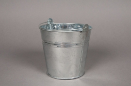 A002KM Natural zinc bucket D11cm H10cm