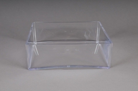 A002X9 Bowl square plexi crystal 20x20 H6,5cm