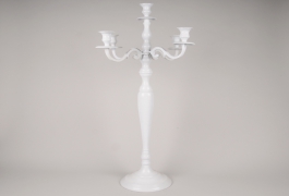 A003BF White metal candelabrum 5 branches H98.5cm