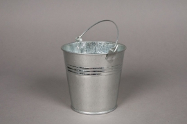 A003KM Natural zinc bucket D13cm H12cm