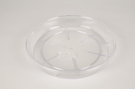 A004AT Clear plastic saucer D24cm