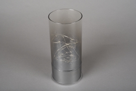 A004O7 Smoked glass cylinder led D9m H20cm