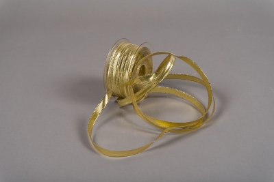 A004UN Gold reinforced fabric ribbon 10mm x 50m