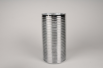 A005A3 Vase verre argent D16cm H31cm