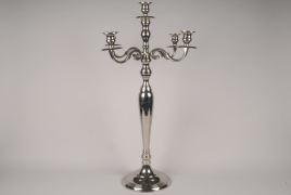 A005BF Metal candelabrum 5 branches silver H100cm