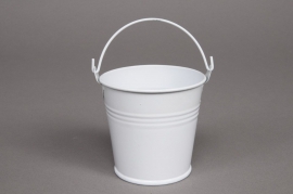 A005KM White zinc bucket D6cm H5cm