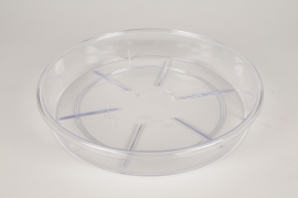 A006AT Clear plastic saucer D32cm