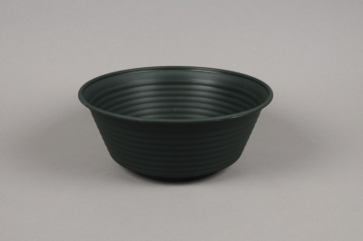 A006H7 Coupe en plastique vert fonc� D31 H12cm