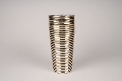 A007A3 Vase verre or D14cm H30cm