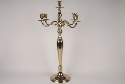 A007BF Chandelier en m�tal 5 branches dor� H80cm