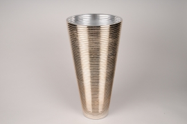 A008A3 Vase verre or D19cm H40cm