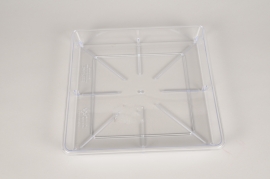 A008AT Soucoupe en plastique transparent 26.5x26.5cm
