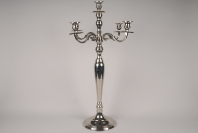 A008BF Chandelier en m�tal 5 branches argent H79cm