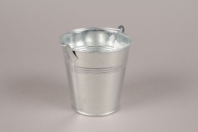 A008Y8 Cache-pot en zinc naturel D10.5cm H10.5cm