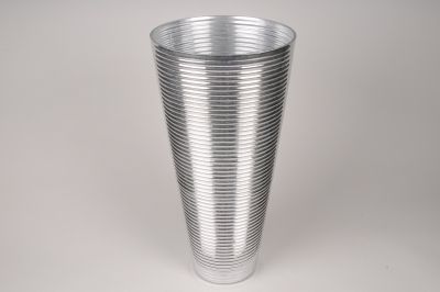 A009A3 Silver glass vase D19cm H40cm
