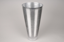 A009A3 Silver glass vase D19cm H40cm