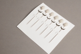  A009J9 Bag of 6 beads on pin D10mm