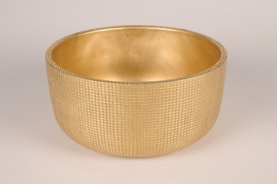 A009U0 Gold ceramic bowl D31.5cm H13.5cm