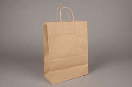 A010AS Bag of 25  natural kraft bags 26cm x 12cm H36cm