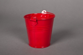 A010KM Bucket zinc red D6cm H5,5cm