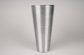 A011A3 Vase verre argent D25cm H50cm