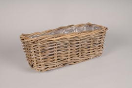 A011AG Jardinière en kubu naturel 40x16cm H15cm