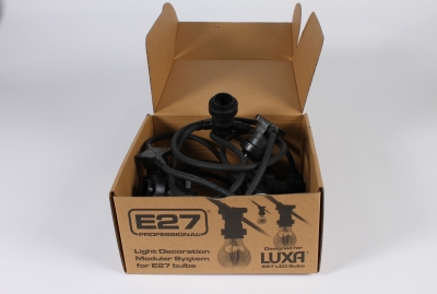 A011R5 Black garland with 8 bulb sockets L500cm