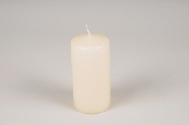 A011RP Box of 24 ivory cylinder candles D5cm H8cm