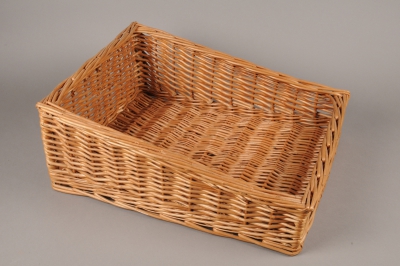 A011TD Panier pr�sentoir en osier 52cm x 41cm H21cm