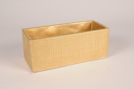 A011U0 Gold ceramic window box 23.5x10cm H9cm
