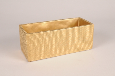 A011U0 Jardini�re en c�ramique or 23.5x10cm H9cm