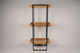 A012AY Metal shelf with wooden boxes H112.5cm