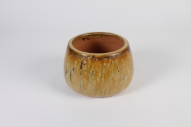 A012LG Old beige ceramic bowl D19.5cm H14cm