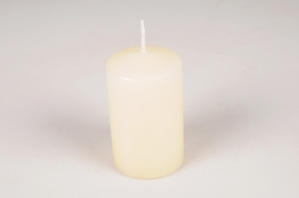 A012RP Box of 12 ivory cylinder candles D6cm H12cm
