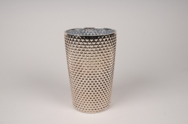A013A3 Vase verre or D13cm H20cm