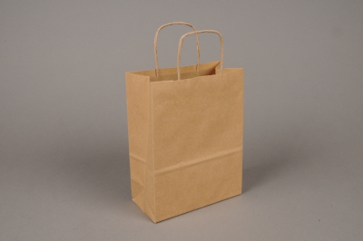 A013AS Paquet de 25 sacs kraft naturel 36x12cm H41cm