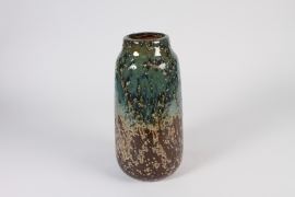 A013LG Old green ceramic vase D15.5cm H34.5cm