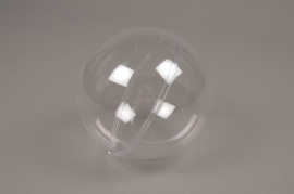 A013OZ Boîte de 12 boules plastiques ouvrables transparentes D12cm