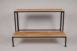 A014AY Wooden and metal shelf 75x39.5cm H49.5cm