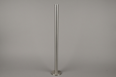 A014E0 Bougeoir m�tal argent H71cm
