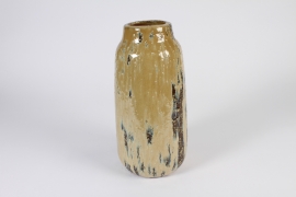 A014LG Vase en céramique beige antique D15.5cm H34.5cm